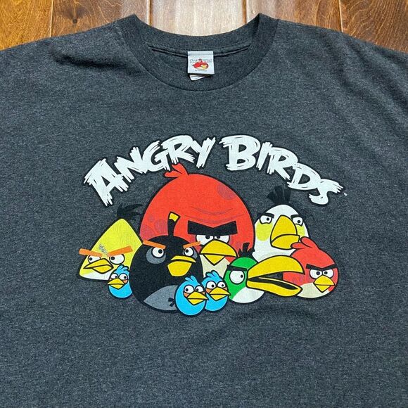 Delta Original Angry Birds Character T-Shirt Grey Big & Tall Mens Size 2XL - Picture 2 of 7